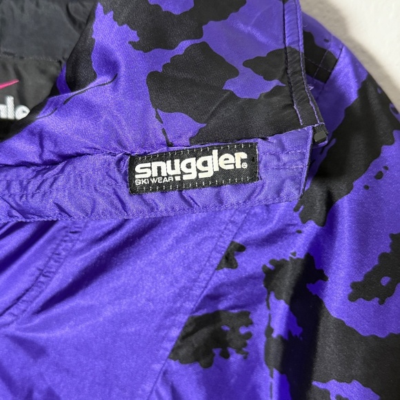 Snuggle Ski Wear Purple Black Jacket Womens M Lightweight Windbreaker - Picture 2 of 6